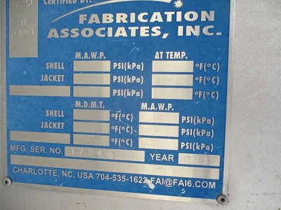 GBI, Stainless reactor / autoclave, 450 psi, 460° F, 46" x 16' ID, 2017
