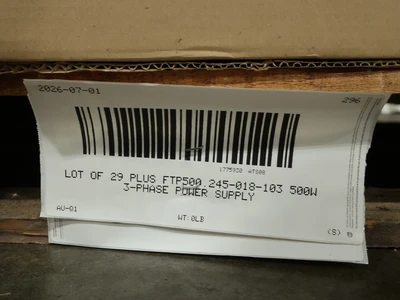 Used PLUS FTP500.245-018-103 AC/DC Power Supplies Ohio US | Aucto #1396630