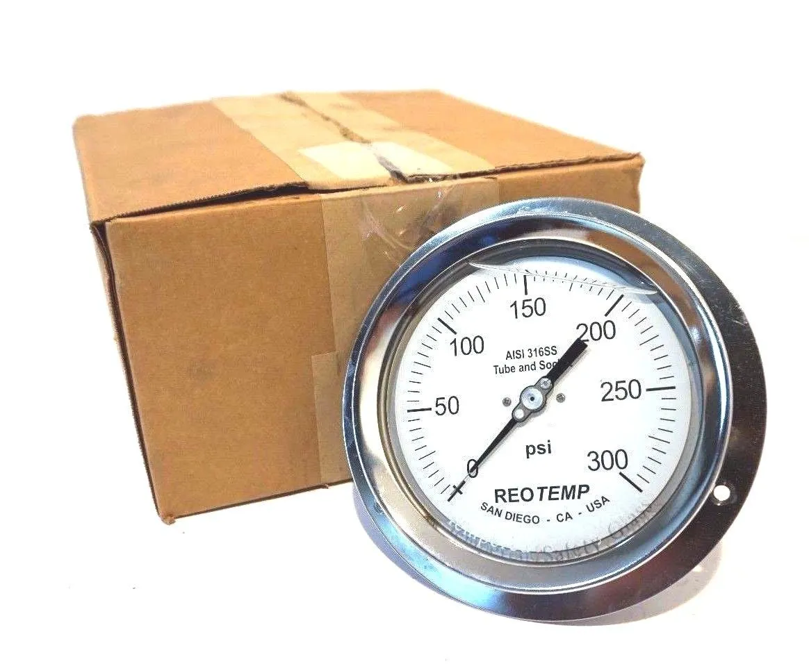NEW REO TEMP AISI 316SS GAUGE 0-300