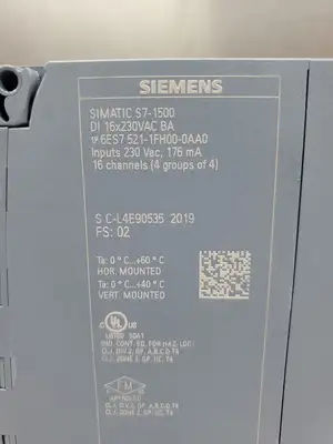USED Siemens 6ES7 521-1FH00-0AA0 SIMATIC S7-1500 Digital Input Module