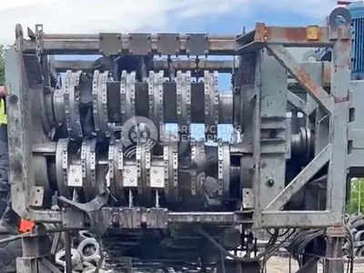 Used BARCLAY PRIMARY 4.9 TIRE SHREDDER Dual Rotor or Single Rotor Shredders Missouri US | US Recycling Equipment #1468759