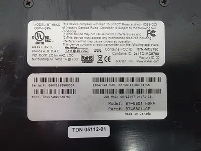 Used SIXNET BT-6801 HSPA Misc Electrical & Power Parts British Columbia CA | Lenmark #251985