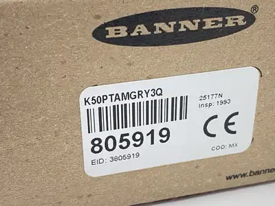 NEW BANNER K50 PRO TOUCH SERIES 3-COLOR RGB TOUCH SENSOR 805919