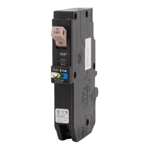 Eaton CHFP115A1CS AFCI/GFCI Circuit Breaker, Type CH, 15A, 1-Pole, 120V [New]