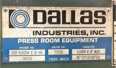 USED 2001 DALLAS DCR-6000# X 12-RH 06265