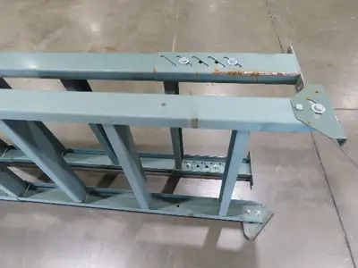 Hytrol 30"W Conveyor Leg Floor Support Heavy Duty 133-5/8" to 145-5/8"H Lot of 2