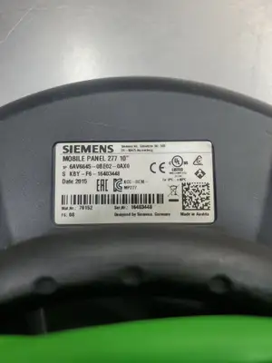 Used Siemens 6AV6645-0BE02-0AX0 Simatic Mobile Panel 277, 10" w/Cables Automation Control (HMI) South Carolina US | Palmetto Automation #1158288