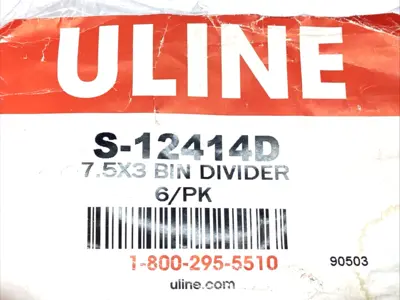 New | in-Stock ULINE Storage Bin Divider 7.5" x 3" PACK OF 6 Bins Michigan US | Maverick Industrial Sales #1518192