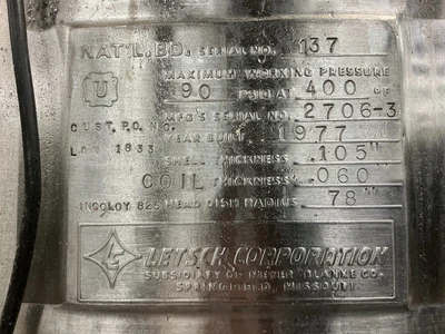 Used LETSCH CORP. _UNKNOWN_ Jacketed Tanks Ohio US | Equipment Recovery Corp. #1331271