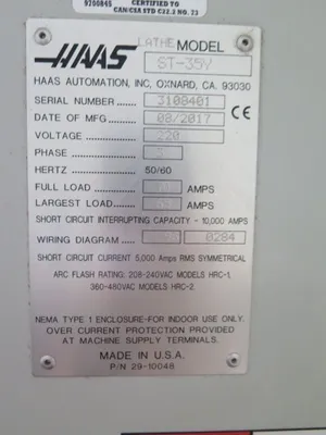 2017 HAAS ST-35Y LATHES, SLANT BED, N/C & CNC | Wheeler Machinery Sales (25)