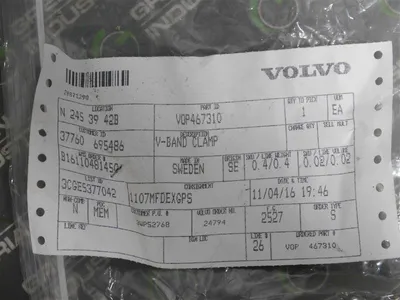 Volvo VOP467310 V-Band Clamp New No Box