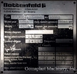 40 Ton Battenfeld Silicone Injection Press, Item # 1728