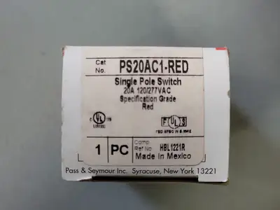 New | in-Stock PASS & SEYMOUR PS20AC1-RED Switchgears British Columbia CA | Lenmark #244710