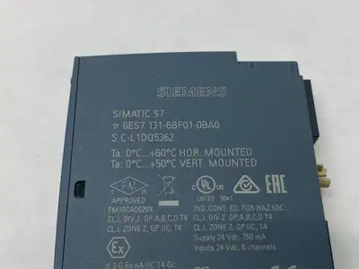 USED SIEMENS SIMATIC ET 200SP DIGITAL INPUT MODULE DI 8X24VDC ST