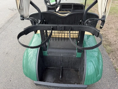 (1) 2017 E-Z-Go golf cart with a Kawasaki gas engine, model 625111G01, includes canopy, ball cover, ...