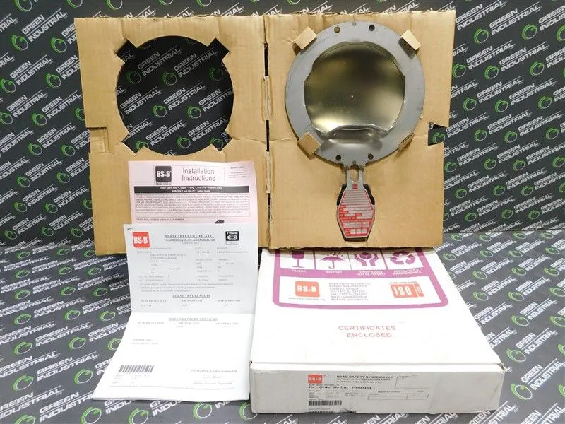 BS&B Safety Systems 6" 10000484-1 Rupture Disc 69.3 PSIG @ 674°F 114196 New
