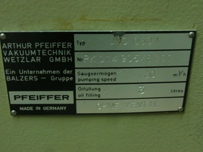 USED PFEIFFER UNO 030A