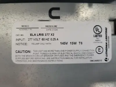 NEW LITHONIA LIGHTING ELA LRIS 277 X2