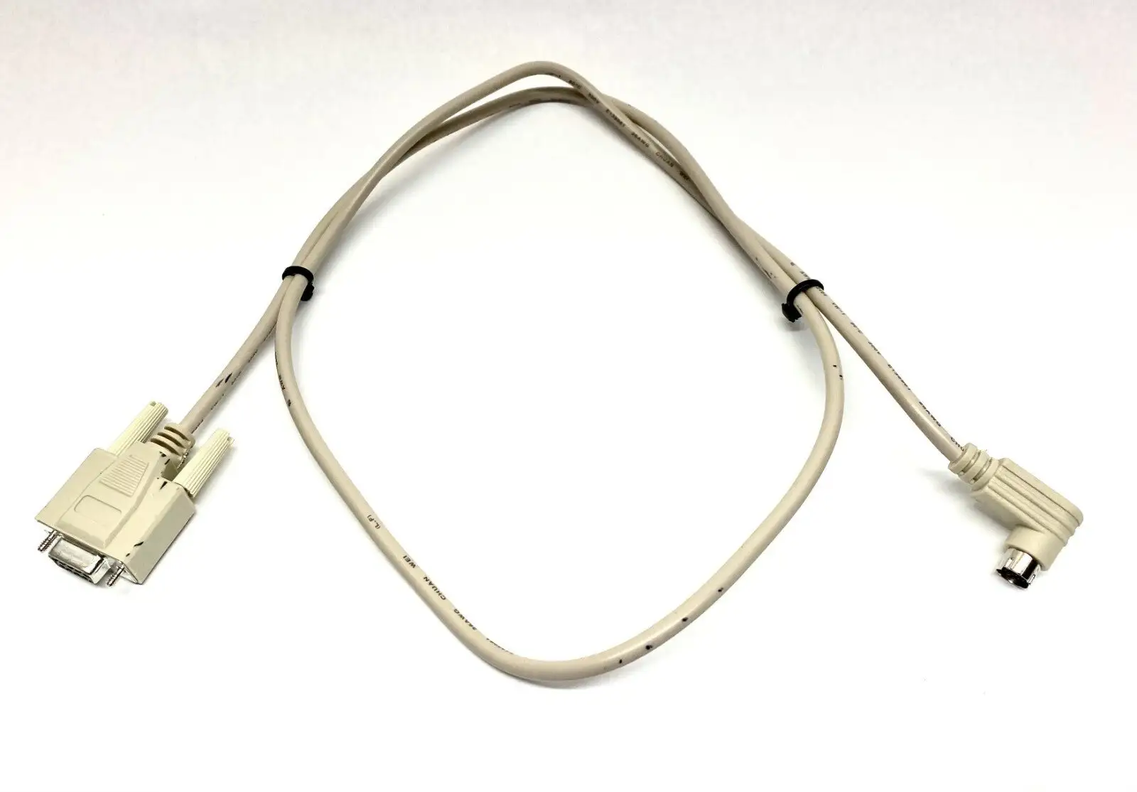 8 Pin Mini DIN Male Elbow to DB9 Female Cable 3ft Length - Used