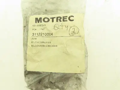 AC6-2034AS Motrec Forklift Motor Brush Kit 2-Brush with Stud 2 PC 5/8"x1"x1-1/8"