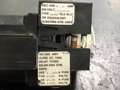 0.60 kVA Control Transformer, 120/240 pri. volts, 24 sec. volts E060E3PB