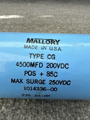 Used Mallory Type CG Capacitors California US | Davliegogo LLC #1706372