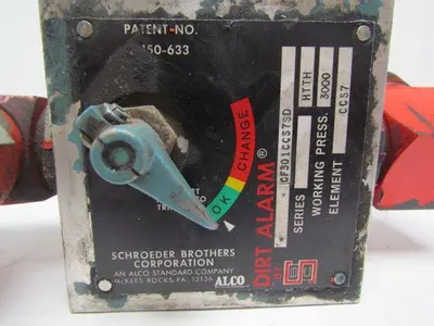 Schroeder Dirt Alarm CF301CCS7SD 3000 PSI Uses element CCS7