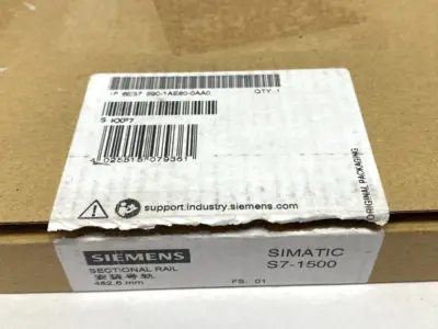 USED SIEMENS SIMATIC S7-1500 SECTIONAL MOUNTING RAIL 482.6MM