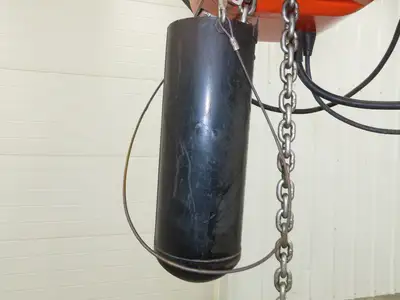 CM Lodestar L 1 Ton Electric Chain Hoist 16 FPM 15' Lift 635 Power Trolley 3PH