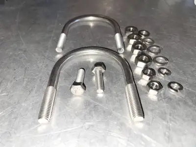 Assortment U-Bolts, Hex Nuts/Bolts, Washers