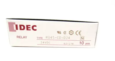 BOX OF 10 NEW IDEC RU4S-CD-D24 RELAYS RU4SCDD24