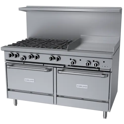 Garland G60-6G24RR 60" 6 Burner Gas Range w/ Griddle & (2) Standard Ovens, Natural Gas