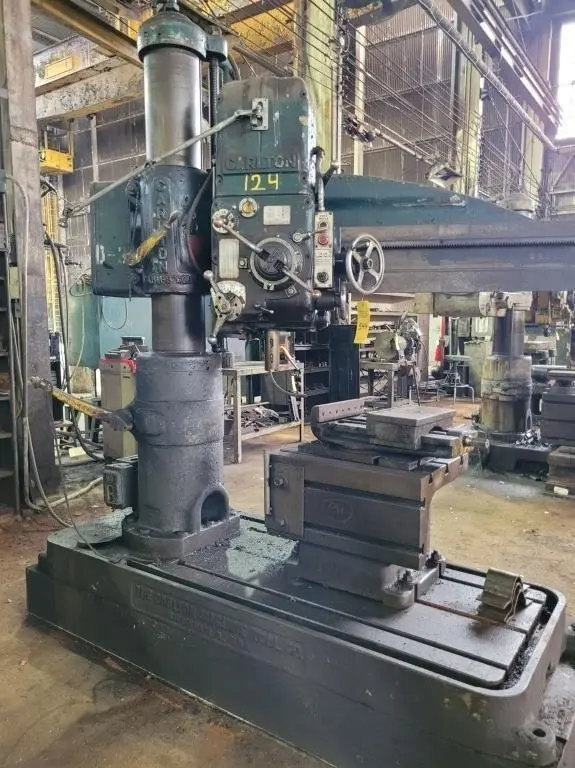 4' ARM x 9" CARLTON MODEL #1A POWER RADIAL ARM DRILL: YOBRO #24007