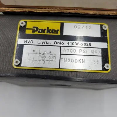 New | in-Stock PARKER PARKER FLOW CONTROL VALVE: 20.1 GPM FLOW RATE - MAX, 5,000 PSI MAX PRESSURE, FM3DDKN IN ORIGINAL BOX Pump & Valve Parts | ND Industrial Surplus #1217416