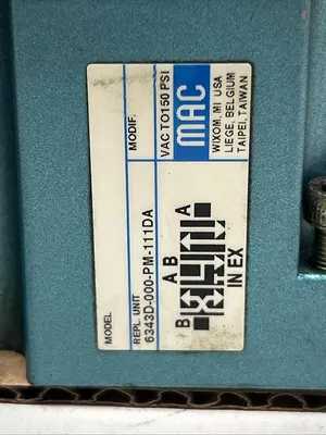 Used MAC VALVES 6343D-000-PM-111DA Solenoid Valves | Surplus Asset Holdings #1204226