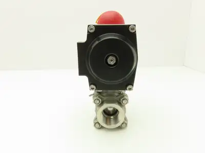 Dynaquip 1AWR5 Pneumatic Actuator with 1"NPT Stainless Ball Valve 80psi