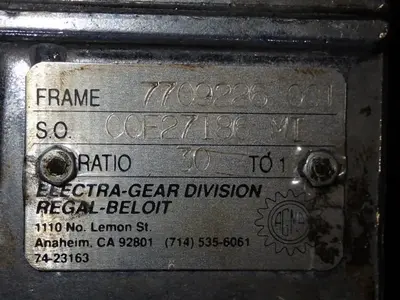 USED ELECTRIC GEAR DIVISION 7709226 001