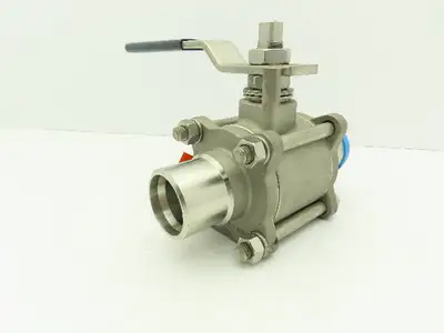 PBM  SPH-G5B-A-A037  316 Stainless Sanitary Ball Valve 1-1/2" Butt Weld 900 PSI