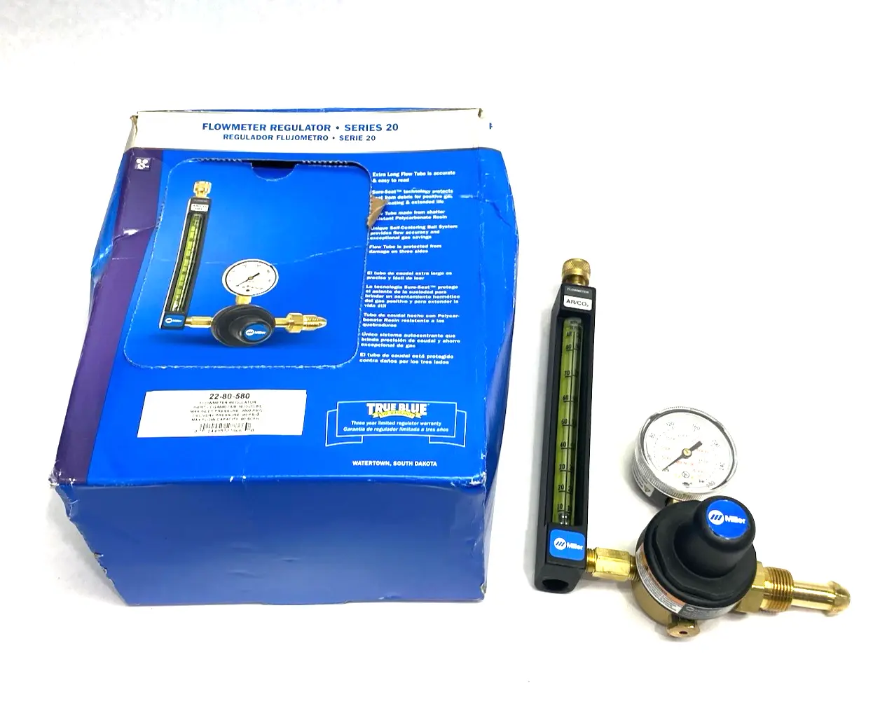 New | in-Stock Miller Single Stage Heavy Duty Argon Flowmeter Regulator 20 Series Welding Machinery (Other) Michigan US | Maverick Industrial Sales #1456764