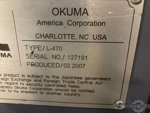 USED 2007 OKUMA CAPTAIN L470M CNC Lathes in US - #61477 - Equipt