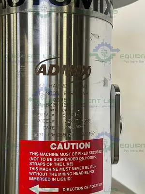 USED ADMIX 100RXGF-050 ROTOMIXX 1/2 HP W/ ADMIX FRAME, ABB CONTROLLER 480V