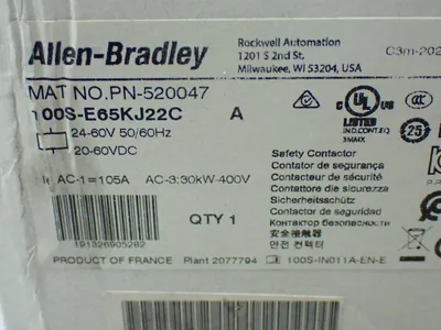 NEW ALLENBRADLEY 100SE65KJ22C