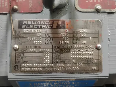 Reliance Electric DC0189ATY DC MOTOR | ESS Industrial Equipment Sales (6)