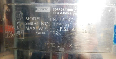 USED GROEN 40 GALLON DN/TA 40