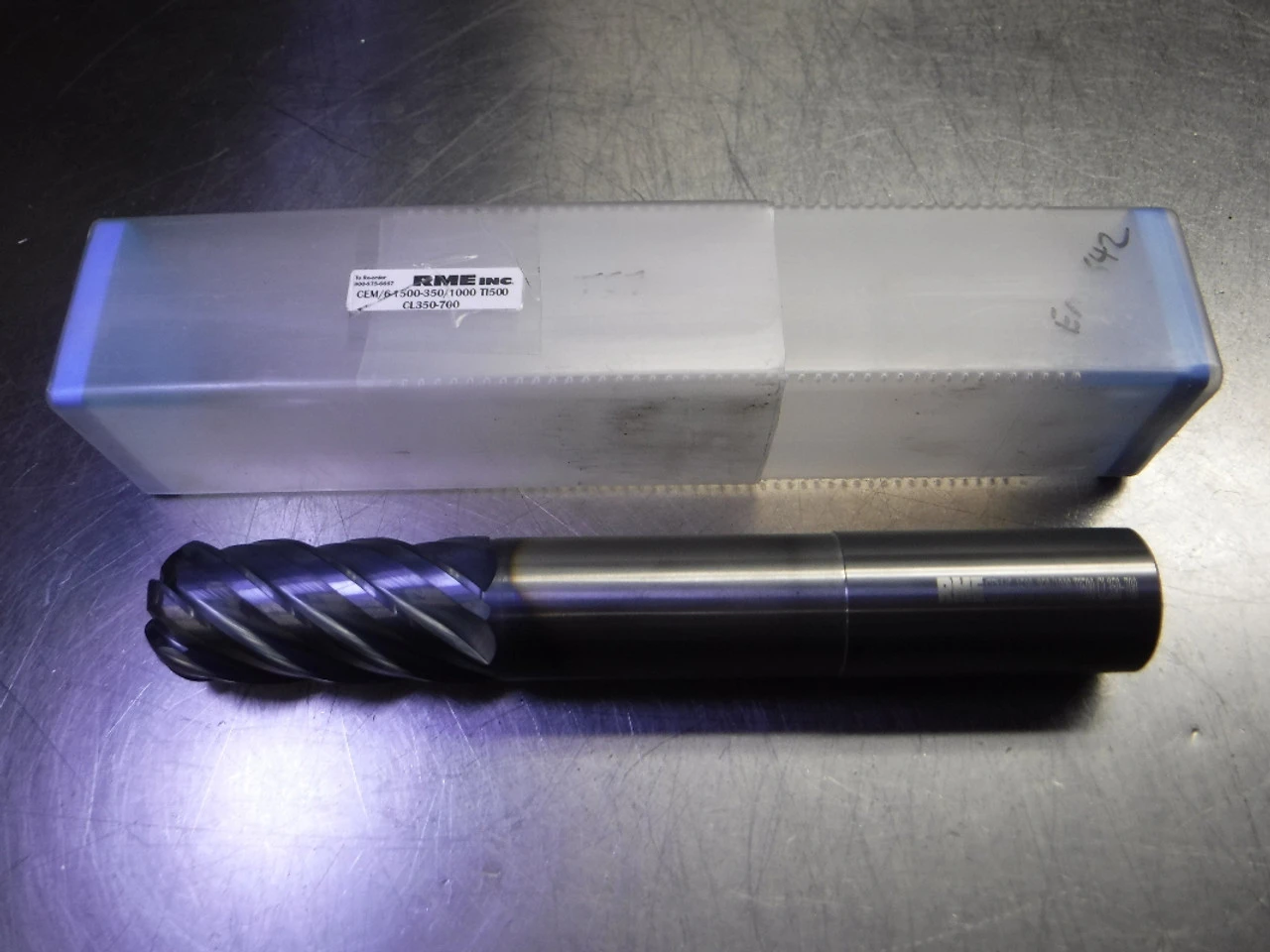 RME Inc. 1.5" 6 Flute Ballnose Carbide Endmill 10"OAL CL350-700 (LOC288B)