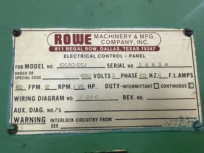 USED ROWE BGY12-15