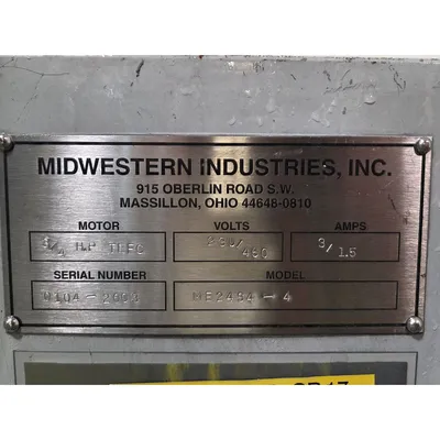 Used MIDWESTERN INDUSTRIES, INC. ME24S24-4 Screens (Misc) West Virginia US | JM Industrial #1389828