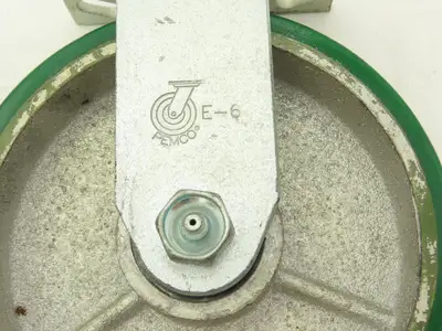 PEMCO E-6 Caster W/6" Heavy Duty Poly Covered Wheel Greaseable Bearings Lot of 2