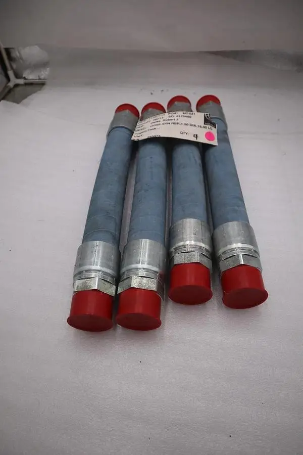 LOT OF 4 MEGTEC  6175460 P/N 293973 HOSE-SYN RBR 1.50 DIA 18.00 LG STOCK 1284-A