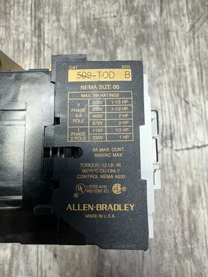ALLEN BRADLEY 509-TOD SER B Electrical/PLC/Automation | ESS Industrial Equipment Sales (8)